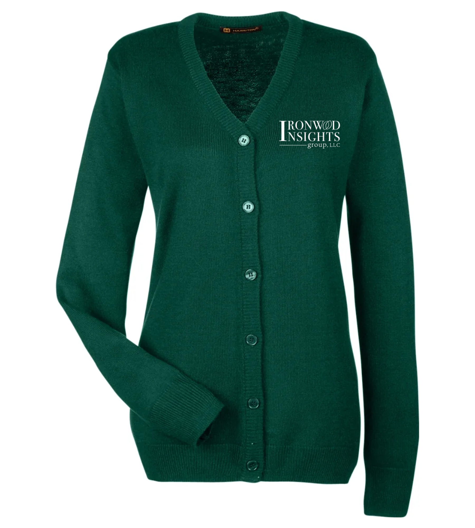Harriton Ladies Pilbloc V-Neck Button Cardigan Sweater